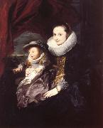 Anthony Van Dyck Portrait of a Woman and Child France oil painting reproduction